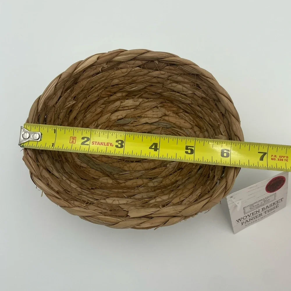 Small Catch All Trinket Baskets -Set Of‎ 2 Brown Woven Baskets- 6